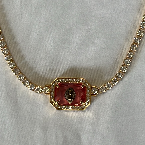 Kurt Geiger Eagle Crystal Tennis Necklace NWT - Picture 3 of 8